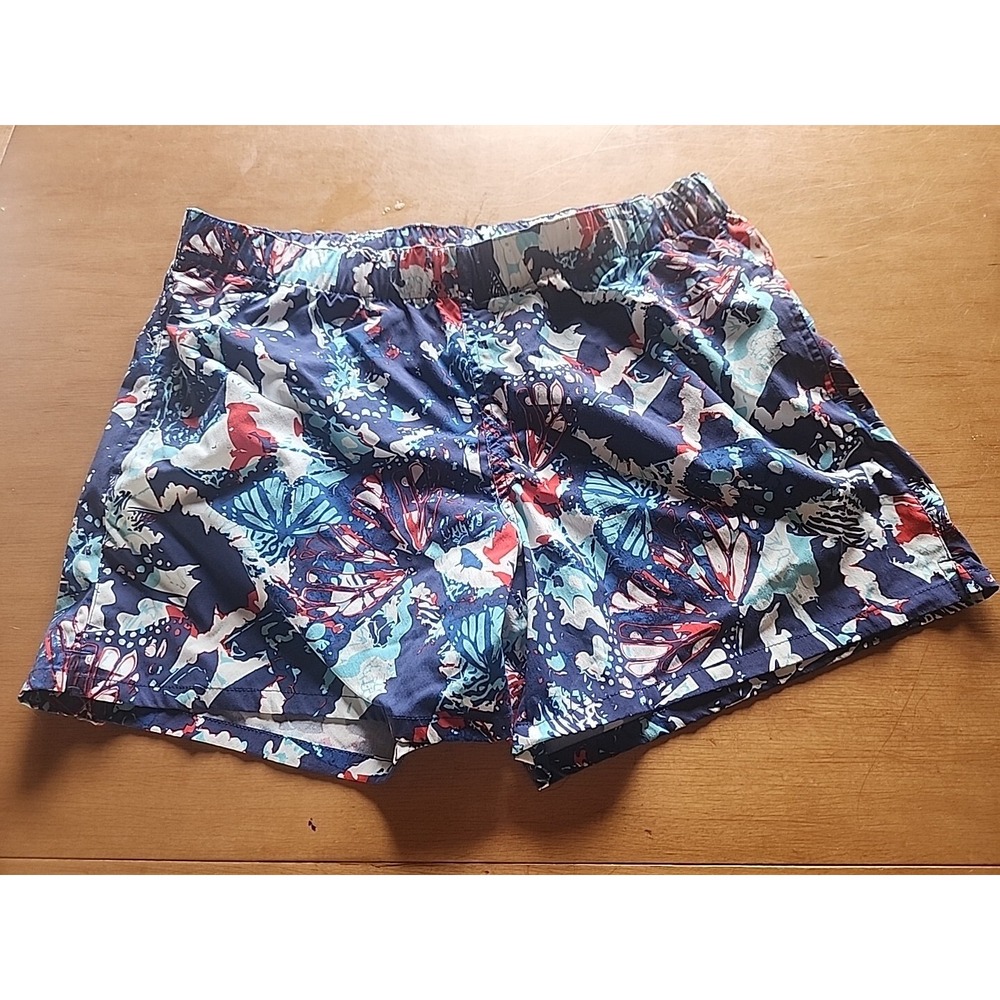 REEL LEGENDS Hybrid Performance Shorts Size 12 Blue Swim W/ Pockets